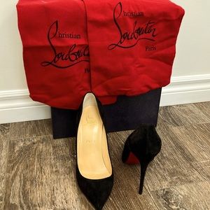 So Kate louboutin classic black 130mm suede heels